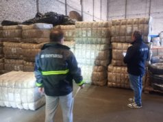 Primer embarque de lana sucia desde una barraca rural de Chubut